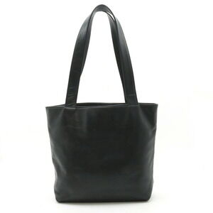 CHANEL Black Leather Coco Mark Shoulder Bag